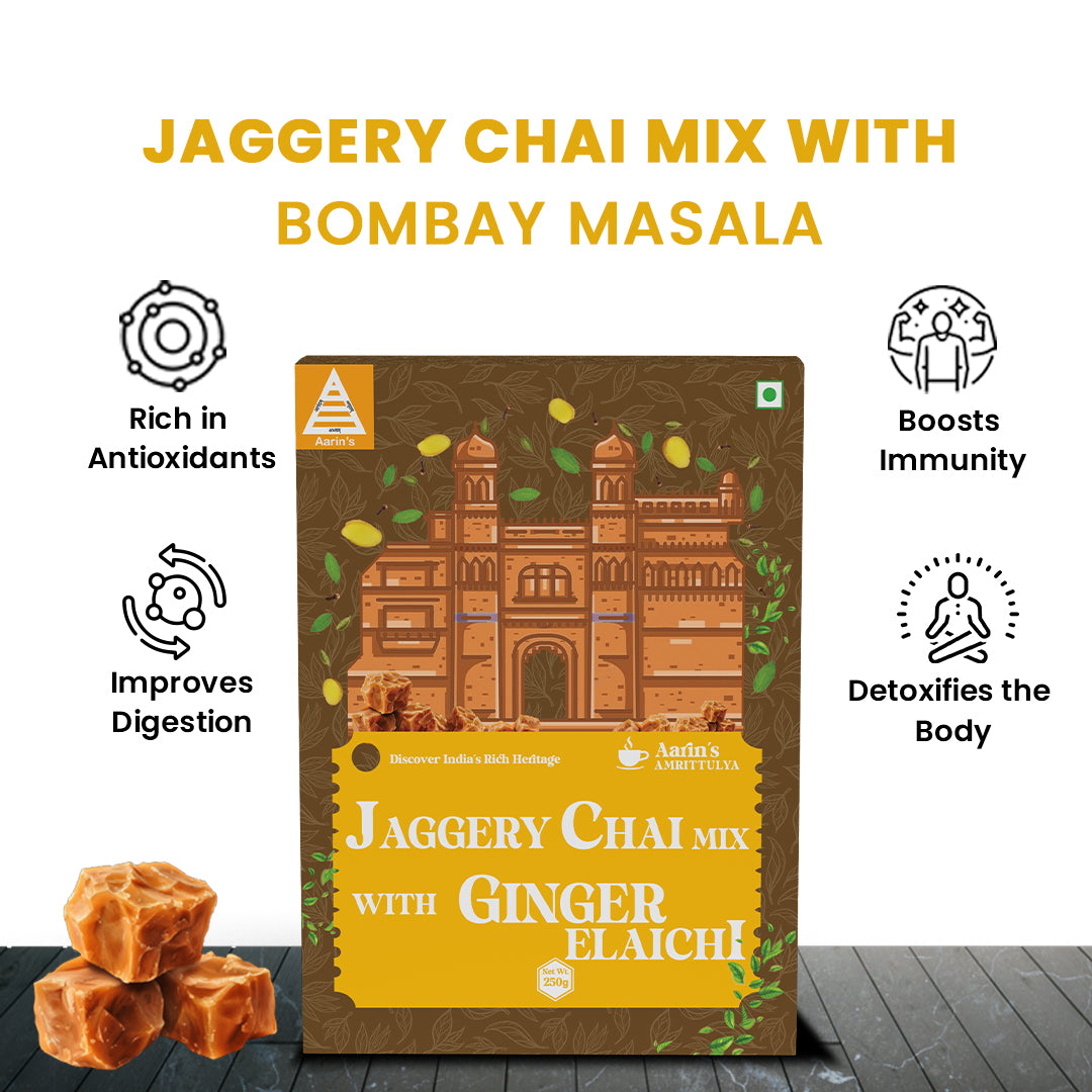 JAGGERY CHAI MIX WITH GINGER ELAICHI(250gm)